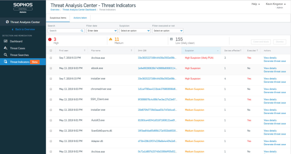 screenshot of Intercept X Endpoint